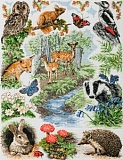 Купить недорого   *  Набор для вышивания Anchor "Woodland Sampler" 40*30см, MEZ Венгрия, PCE958  в интернет магазине Фэмили хобби