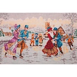 Купить недорого   *  Набор для вышивания Maia "Skaters at Christmas" 20*30см, MEZ Венгрия, 5678000-05045  в интернет магазине Фэмили хобби