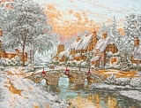 Купить недорого   *  Набор для вышивания Maia "Cobblestone Christmas" 35*45см, MEZ Венгрия, 5678000-01062  в интернет магазине Фэмили хобби