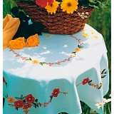 Купить недорого   *  Набор для вышивания Anchor: скатерть "Poppies Tablecloth"  80*80см, MEZ Венгрия, ETW11  в интернет магазине Фэмили хобби