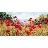 Купить недорого   *  Набор для вышивания Maia "Clifftop Poppies" 23*45см, MEZ Венгрия, APC940  в интернет магазине Фэмили хобби