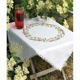 Купить недорого   *  Набор для вышивания Anchor: скатерть "Summer Flowers Table" 65*65см, MEZ Венгрия, 9240000-09333  в интернет магазине Фэмили хобби