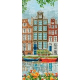 Купить недорого   *  Набор для вышивания Anchor "Amsterdam Street Scene" 32*14см, MEZ Венгрия, PCE0814  в интернет магазине Фэмили хобби