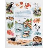 Купить недорого   *  Набор для вышивания Anchor "Coastal Sampler" /Прибрежный/ 44*35см, MEZ Венгрия, PCE969  в интернет магазине Фэмили хобби