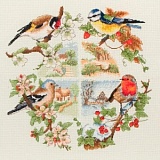 Купить недорого   *  Набор для вышивания Anchor "Birds And Seasons" 30*30см, MEZ Венгрия, PCE880  в интернет магазине Фэмили хобби