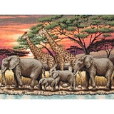 Купить недорого   *  Набор для вышивания Maia "African Sunset" 30*40см, MEZ Венгрия, 5678000-01026  в интернет магазине Фэмили хобби