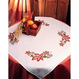 Купить недорого   *  Набор для вышивания Anchor: скатерть "Autumn Tablecloth"  80*80см, MEZ Венгрия, ETW05  в интернет магазине Фэмили хобби