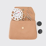 Сумочка "Clay" для аксессуаров 13*9,5*1,5см (в закрытом виде), бежевый, KnitPro, 12876