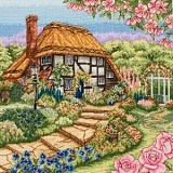 Купить недорого   *  Набор для вышивания Anchor "Rose Cottage" 31*31см, MEZ Венгрия, PCE944  в интернет магазине Фэмили хобби