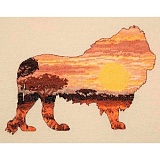 Купить недорого   *  Набор для вышивания Maia "Lion Silhouette" 20*26см, MEZ Венгрия, 5678000-05041  в интернет магазине Фэмили хобби