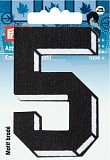 *  Термоаппликация Цифра 5, мал., черный цв., белая рамка 925890