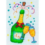 Купить недорого   *  Набор для вышивания Anchor "Champagne" 11*8см, MEZ Венгрия, PCE761  в интернет магазине Фэмили хобби