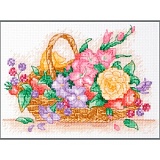 Купить недорого   *  Набор для вышивания Anchor "Floral Basket" 23*16см, MEZ Венгрия, AK117  в интернет магазине Фэмили хобби