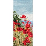 Купить недорого   *  Набор для вышивания Maia "Clifftop Poppies View" 28,5*12,5см, MEZ Венгрия, APC416  в интернет магазине Фэмили хобби