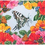 Купить недорого   *  Набор для вышивания Maia "Spring Butterflies" 30*30см, MEZ Венгрия, 5678000-01225  в интернет магазине Фэмили хобби