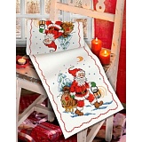 Купить недорого   *  Набор для вышивания Anchor: салфетка "Santa & Sledge" 27*83см, MEZ Венгрия, 9240000-02502  в интернет магазине Фэмили хобби