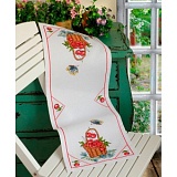 Купить недорого   *  Набор для вышивания Anchor: салфетка "Cherries in a Basket" 27*74см, MEZ Венгрия, 9240000-02300  в интернет магазине Фэмили хобби