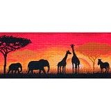 Купить недорого   *  Набор для вышивания Maia "African Horizon" 13*30см, MEZ Венгрия, 5678000-01187  в интернет магазине Фэмили хобби