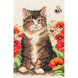 Купить недорого   *  Набор для вышивания Anchor "Cat and Bee" 23*16см, MEZ Венгрия, AK120  в интернет магазине Фэмили хобби