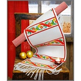 Купить недорого   *  Набор для вышивания Anchor: салфетка "Rustic Style In Red" 27*100см,  MEZ Венгрия, 9240000-02503  в интернет магазине Фэмили хобби