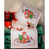 Купить недорого   *  Набор для вышивания Anchor: салфетка "Santa Claus" 41*110см, MEZ Венгрия, 9240000-02507  в интернет магазине Фэмили хобби