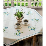 Купить недорого   *  Набор для вышивания Anchor "Blue Flower Tablecloth" 90*90см, MEZ Венгрия, 9240000-02315  в интернет магазине Фэмили хобби