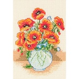 Купить недорого   *  Набор для вышивания Anchor "Poppy Vase" 23*16см, MEZ Венгрия, AK122  в интернет магазине Фэмили хобби