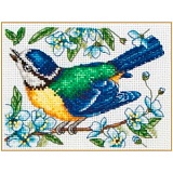 Купить недорого   *  Набор для вышивания Anchor "Blue Tit" /Синица/ 8*11см, MEZ Венгрия, PCE204  в интернет магазине Фэмили хобби
