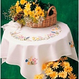 Купить недорого   *  Набор для вышивания Anchor: скатерть "Spring Garland Tablecloth"  80*80см, MEZ Венгрия, ETW14  в интернет магазине Фэмили хобби