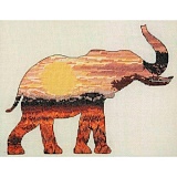Купить недорого   *  Набор для вышивания Maia "Elephant Silhouette" 20*26см, MEZ Венгрия, 5678000-05040  в интернет магазине Фэмили хобби