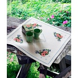 Купить недорого   *  Набор для вышивания Anchor: скатерть "Poppy Daisy & Bluebell Table", MEZ Венгрия, 9240000-03303  в интернет магазине Фэмили хобби