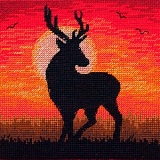 Купить недорого   *  Набор для вышивания Maia "Magestic Sunset" 13*13см, MEZ Венгрия, 5678000-05039  в интернет магазине Фэмили хобби